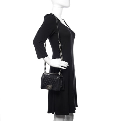 Chanel Calfskin Quilted Small Boy Flap Black 2 of 12