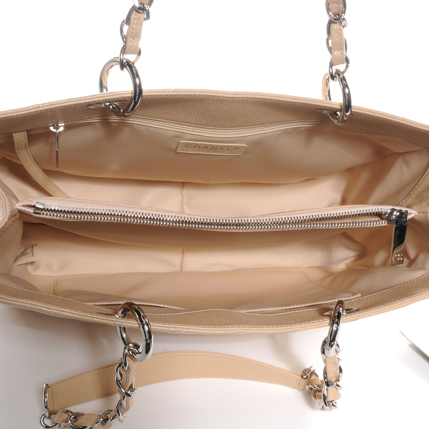 Caviar Grand Shopping Tote GST Beige Clair
