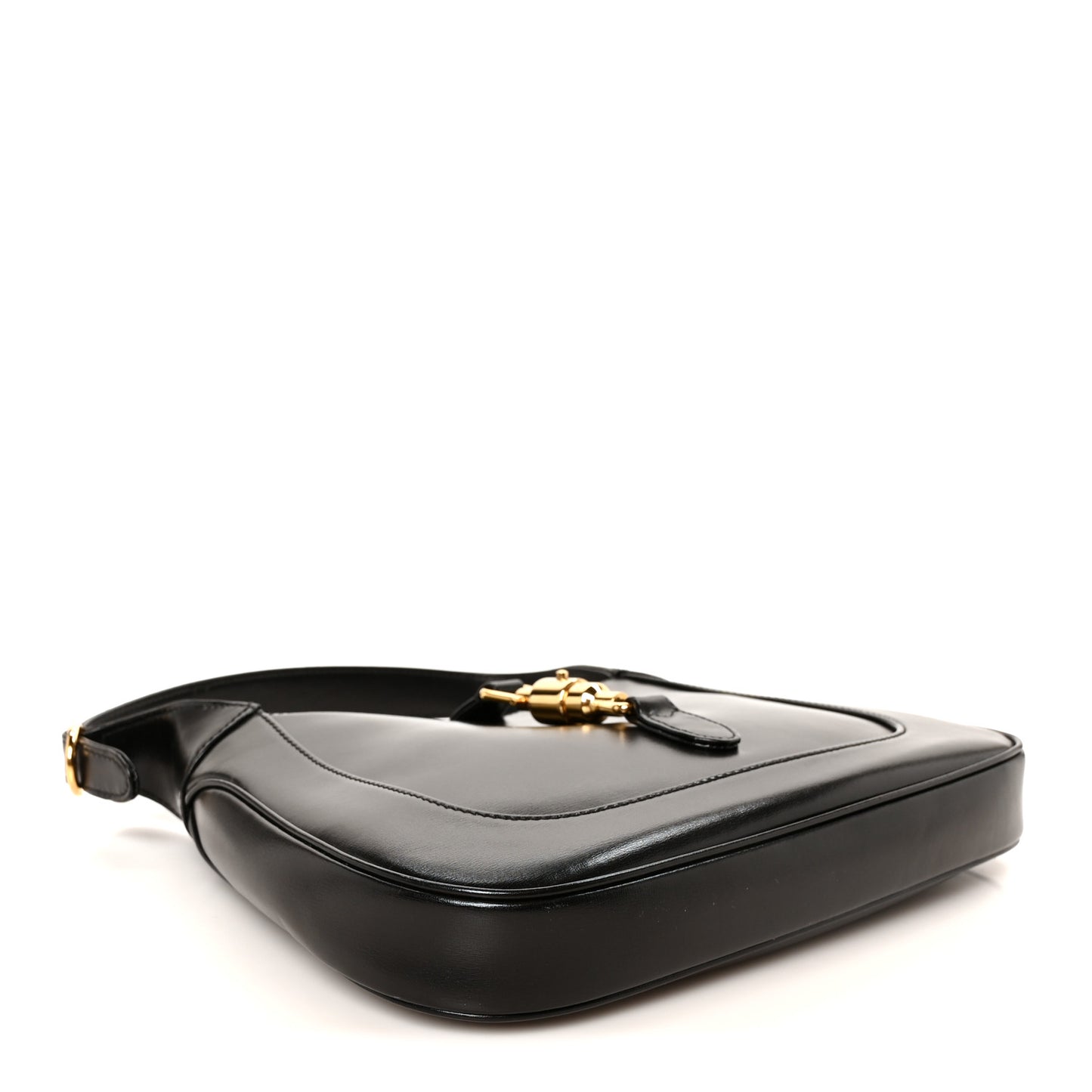 Boarded Dyana Lux Calfskin Small Jackie 1961 Hobo Black