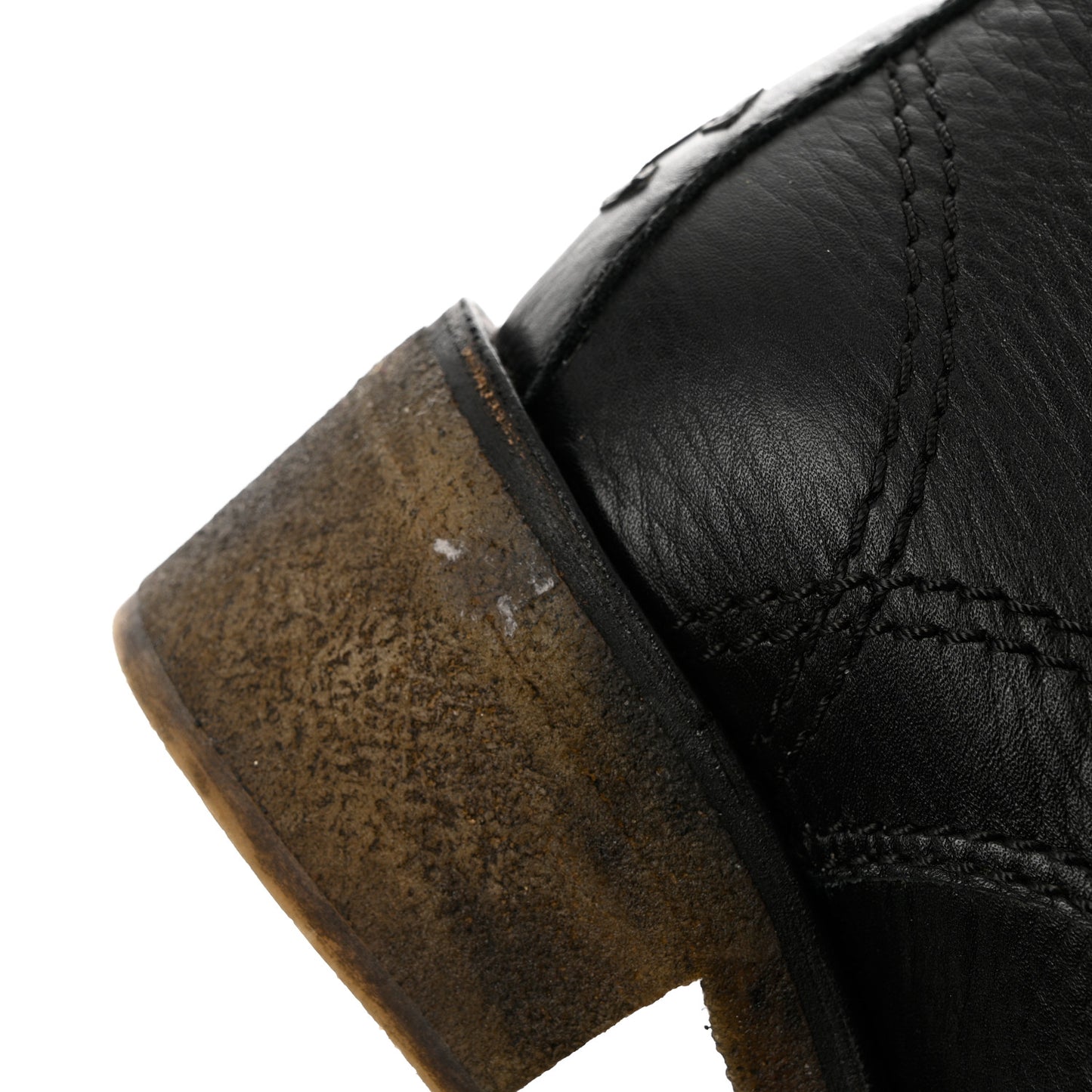 Calfskin CC Combat Boots 36 Black