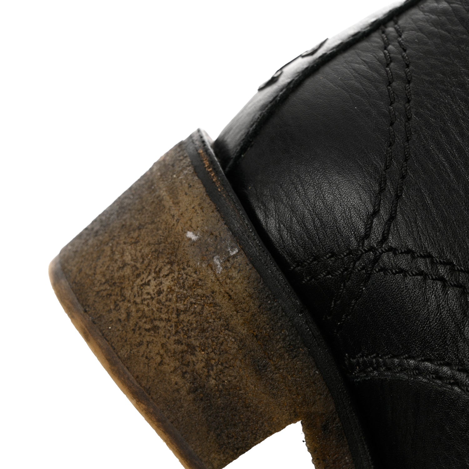 Chanel Calfskin CC Combat Boots 36 Black 10 of 10