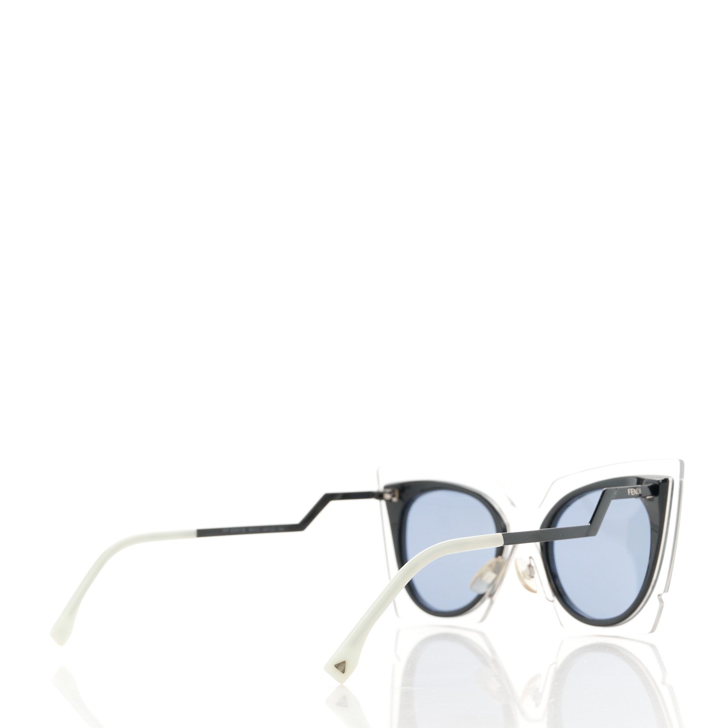 Fendi Cat Eye Orchidea Sunglasses FF 0117/S Crystal Black 4 of 6