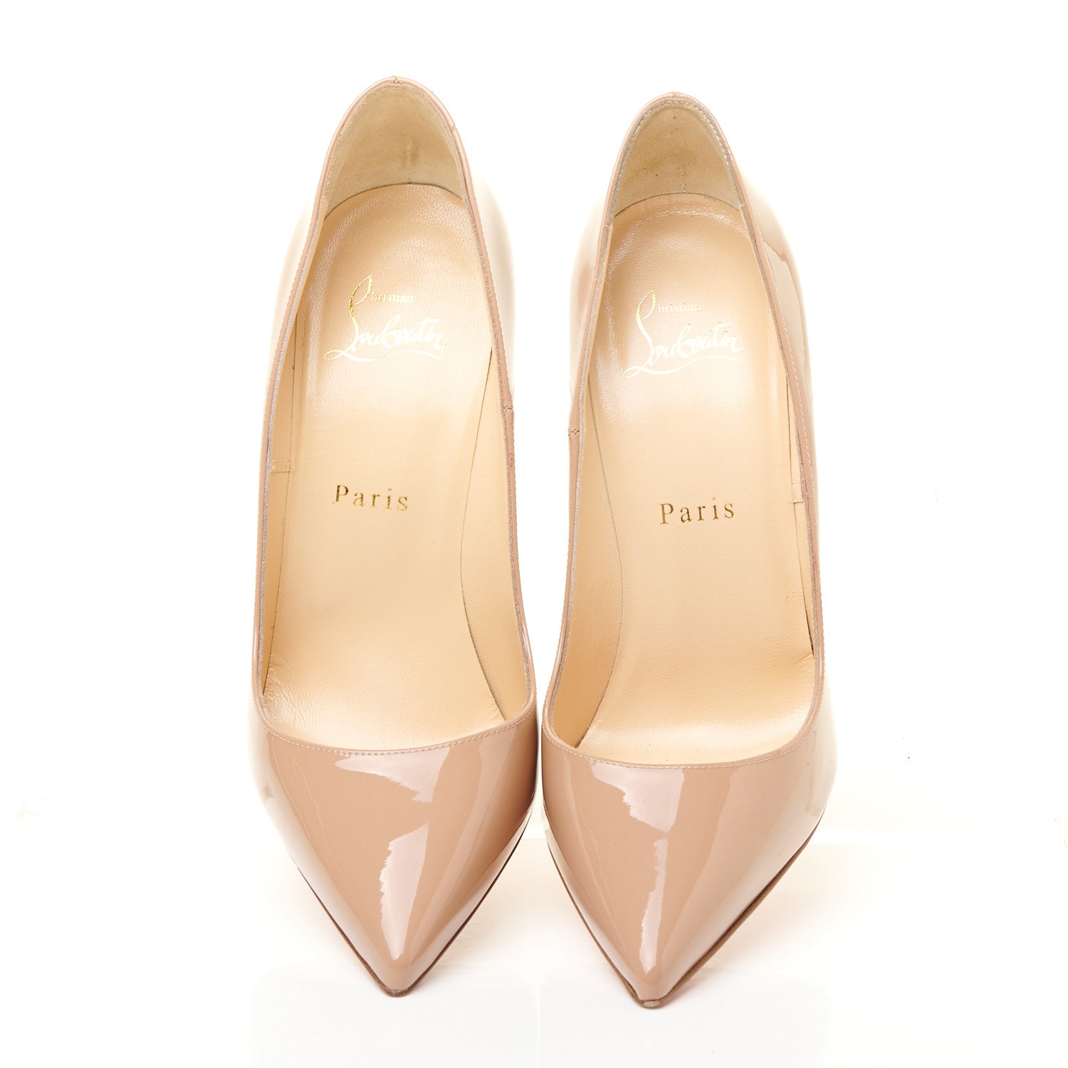 Christian Louboutin Patent So Kate 120 Pumps 37.5 Nude 6 of 9