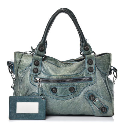 Balenciaga Chevre Giant 21 Gunmetal Hardware City Neiman Marcus LE Bleu 1 of 20