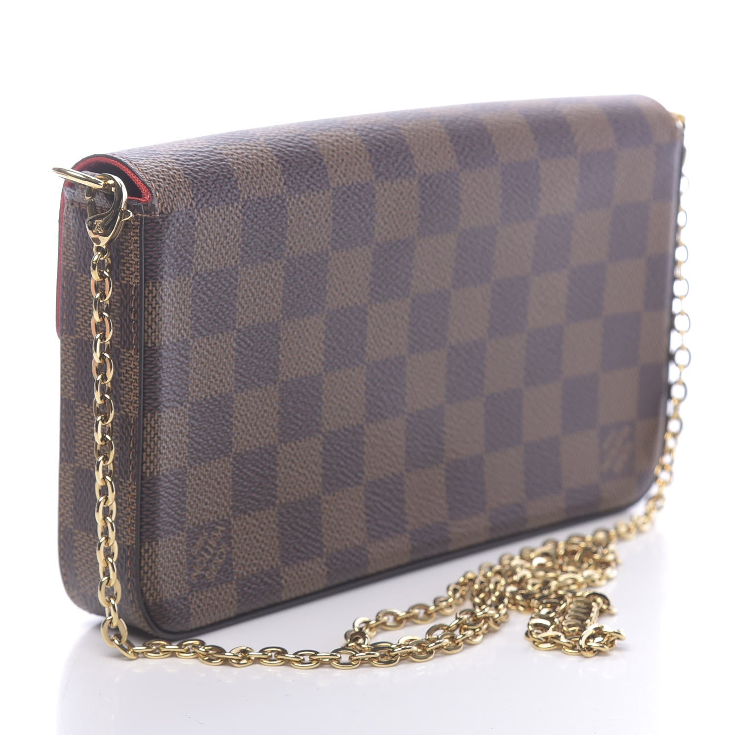 Louis Vuitton Damier Ebene Pochette Felicie Chain Wallet 4 of 11
