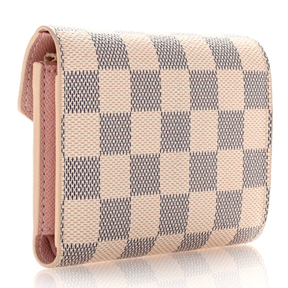Louis Vuitton Damier Azur Victorine Wallet Rose Ballerine 3 of 7