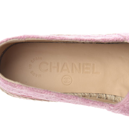 Chanel Tweed Patent CC Espadrilles 36 Pink Black 9 of 11