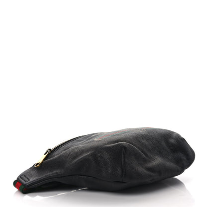 Gucci Grained Calfskin Logo Belt Bag Black 4 of 9