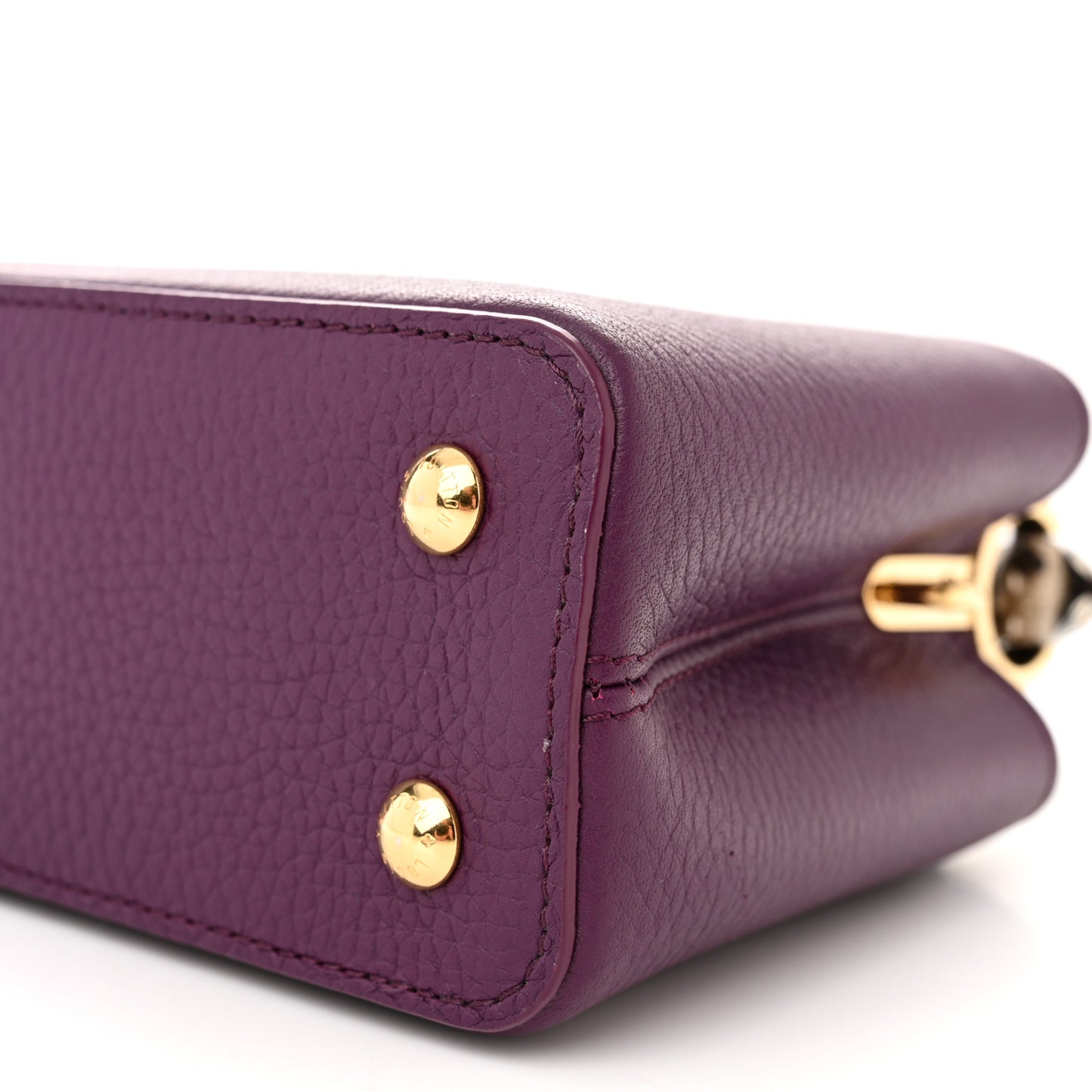 Taurillon Snakeskin Mini Capucines Deep Purple