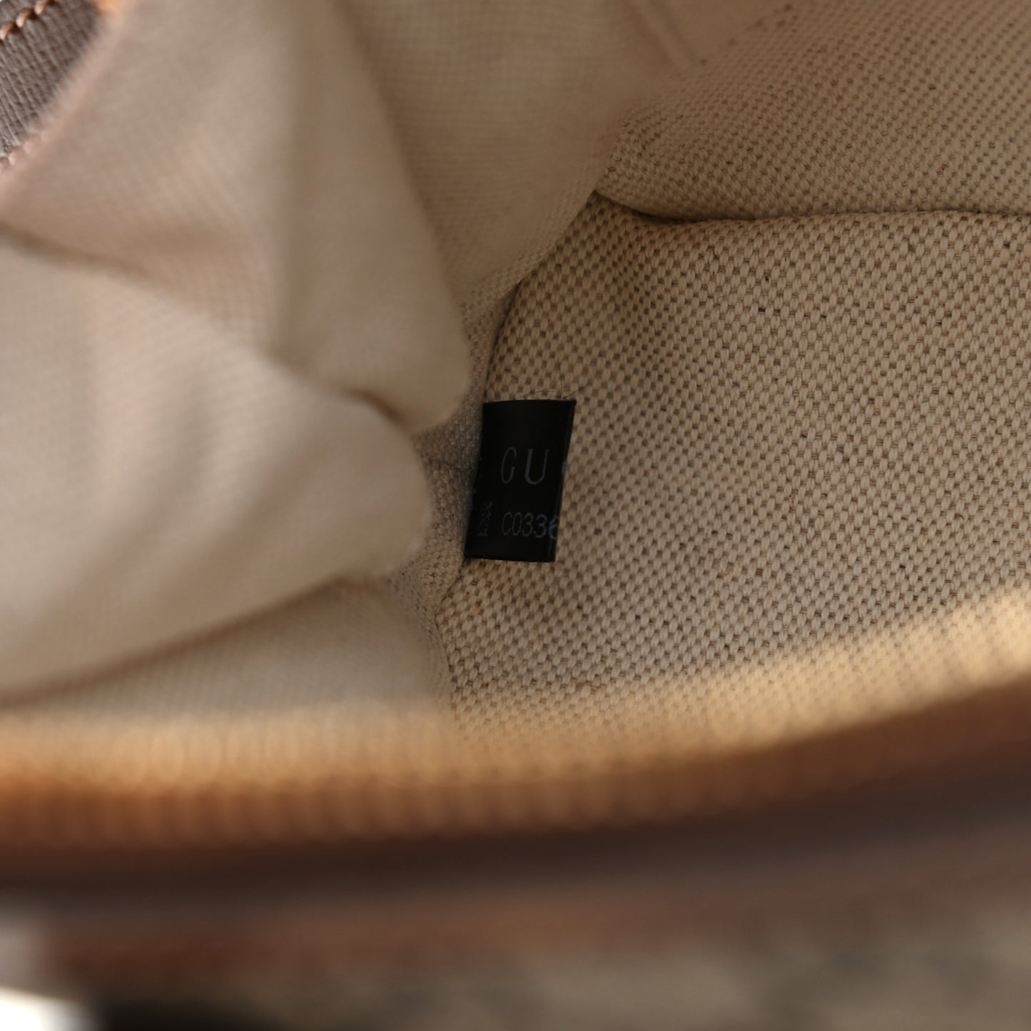 GG Supreme Monogram Azalea Calfskin Mini Horsebit 1955 Top Handle Bag Beige Ebony Brown Sugar