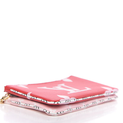 Louis Vuitton Monogram Giant Double Zip Pochette Rouge 4 of 10