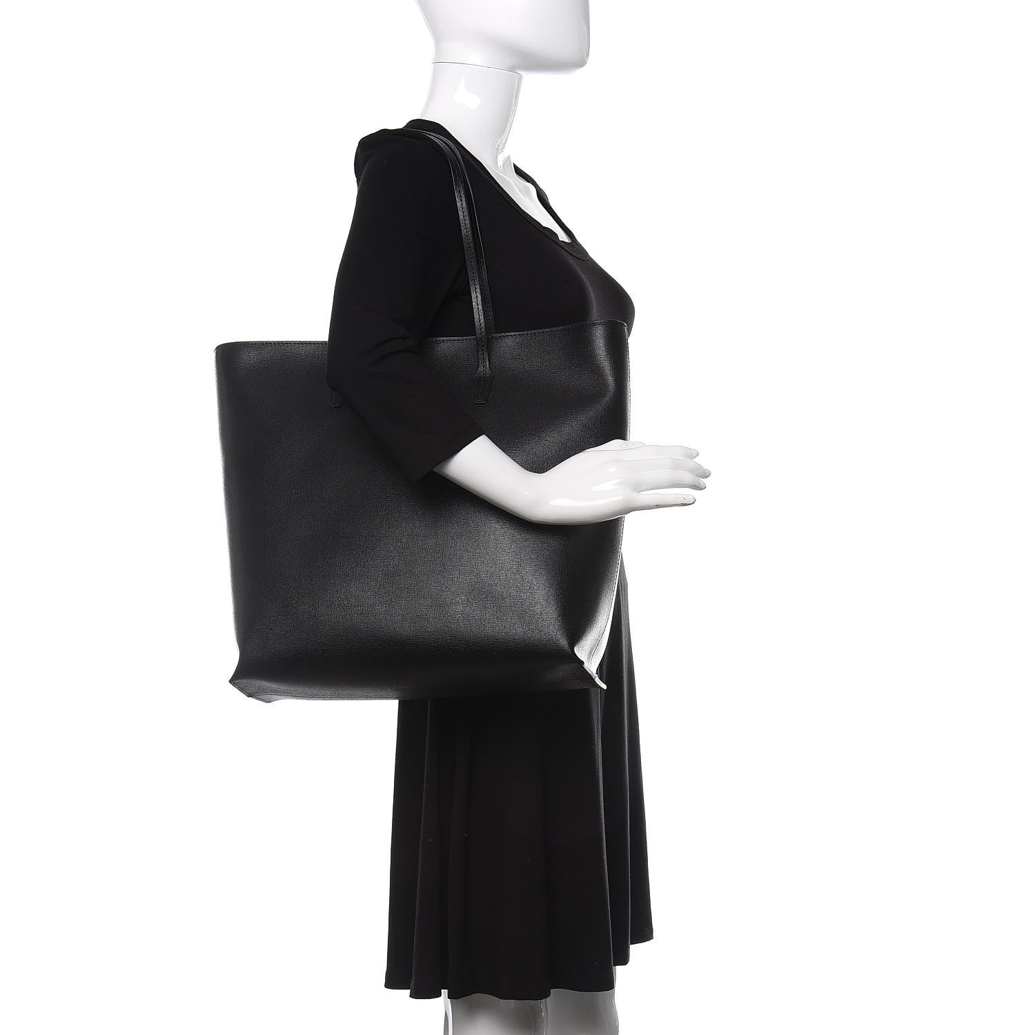 Versace Saffiano Palazzo Medusa Tote Black 2 of 9
