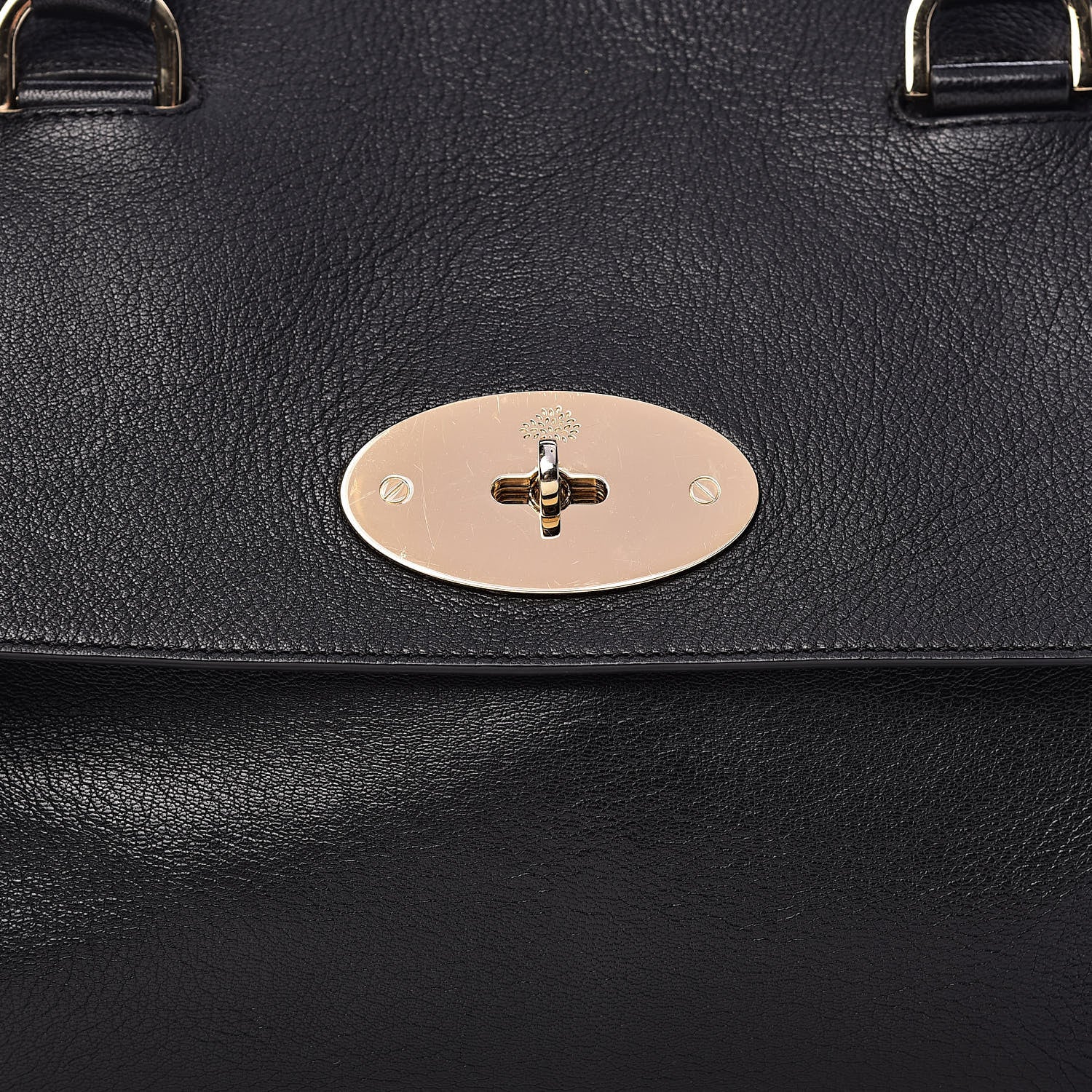Mulberry Glossy Goatskin Medium Del Rey Satchel Black 11 of 11
