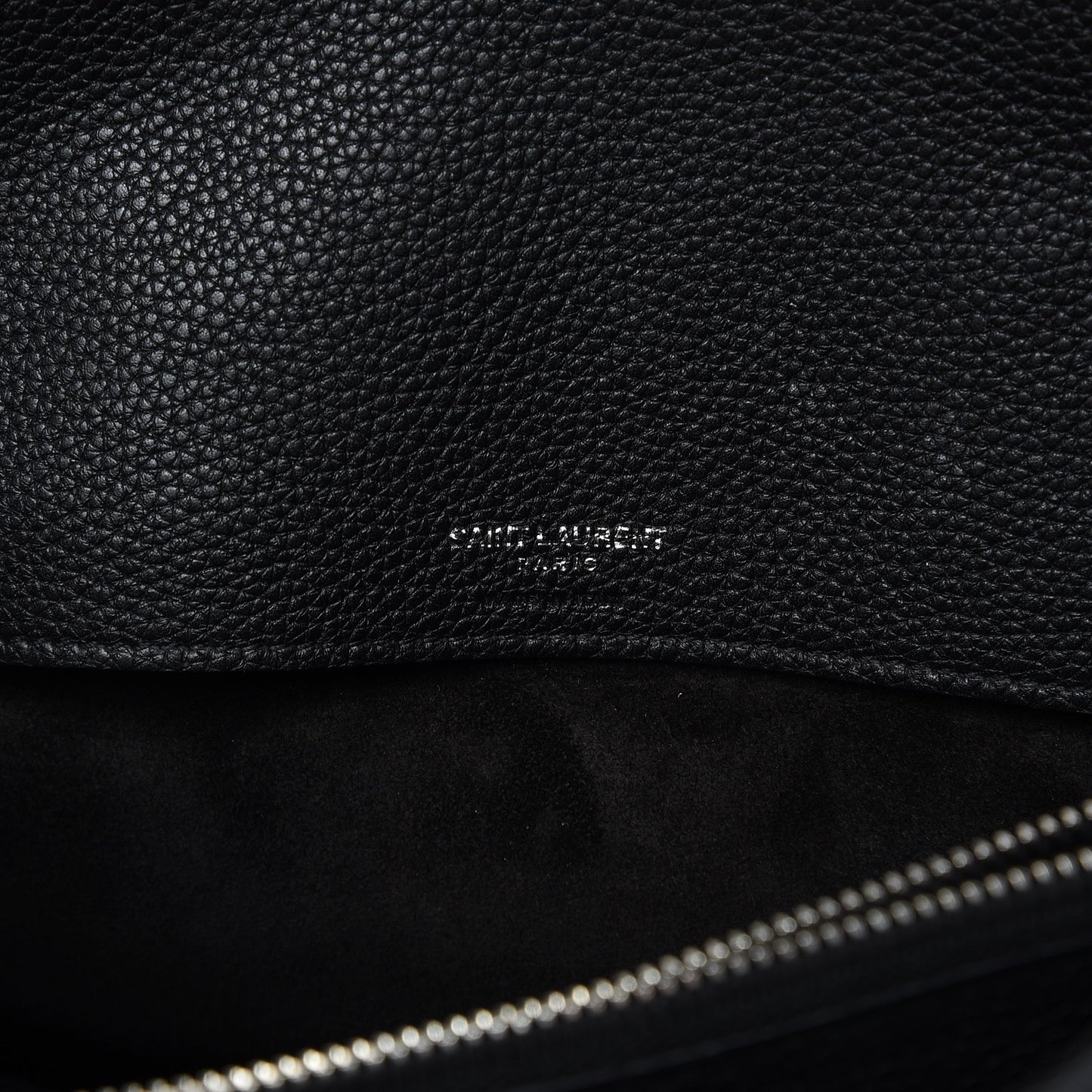 Grained Calfskin Small Supple Sac De Jour Black
