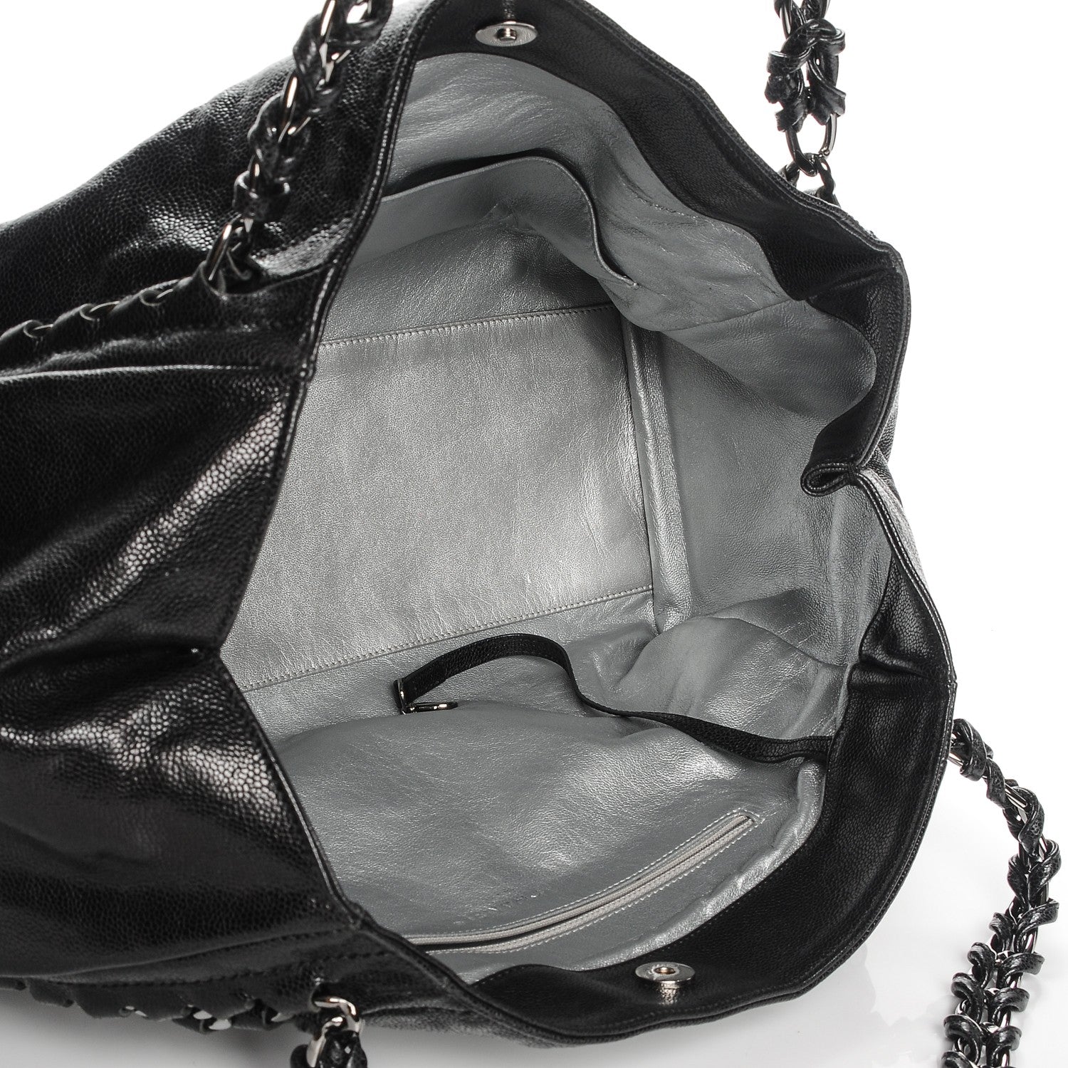 Chanel Glazed Caviar East West Modern Chain Tote Black 5 of 13