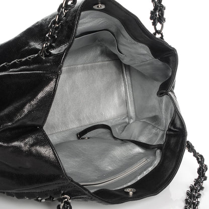 Chanel Glazed Caviar East West Modern Chain Tote Black 5 of 13