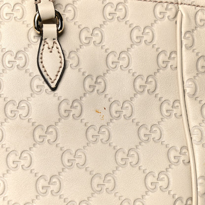 Gucci Guccissima Medium Bree Zippered Tote Off White 5 of 6