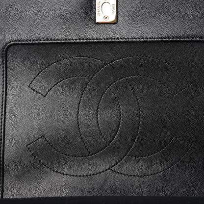 Chanel Sheepskin Chevron Quilted Vintage Mademoiselle Flap Black 13 of 15