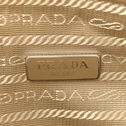 Prada Yarn Raffia Effect Crochet Triangle Shoulder Bag Giallo 6 of 10