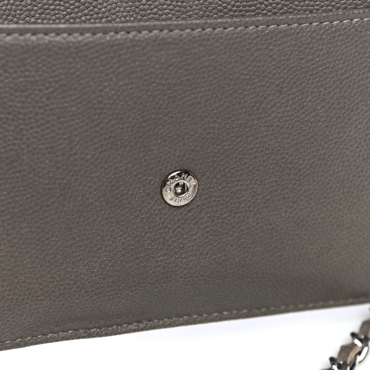 Chanel Caviar Sevruga Wallet On Chain WOC Grey 15 of 15