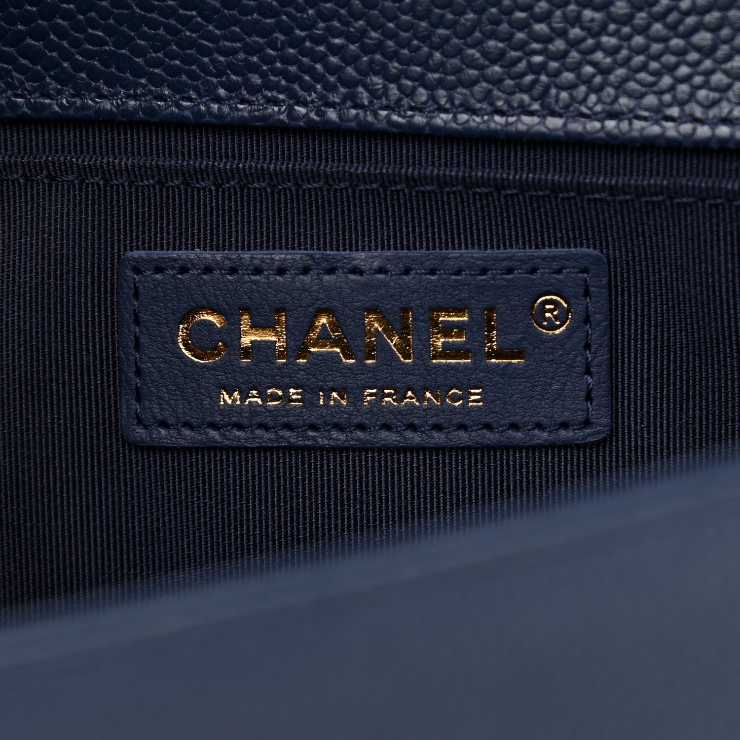 Chanel Caviar Quilted Medium Boy Flap Dark Blue 5 of 10