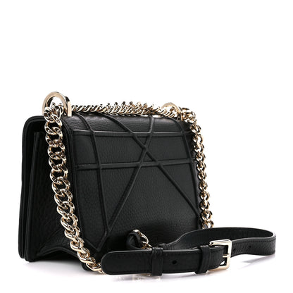 Christian Dior Grained Calfskin Small Diorama Flap Bag Black 3 of 11