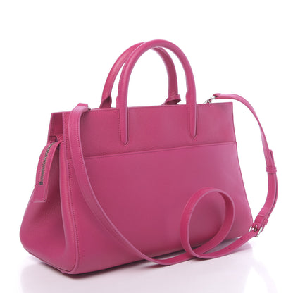 Saint Laurent Grained Calfskin Small Cabas Rive Gauche Bubblegum 3 of 9