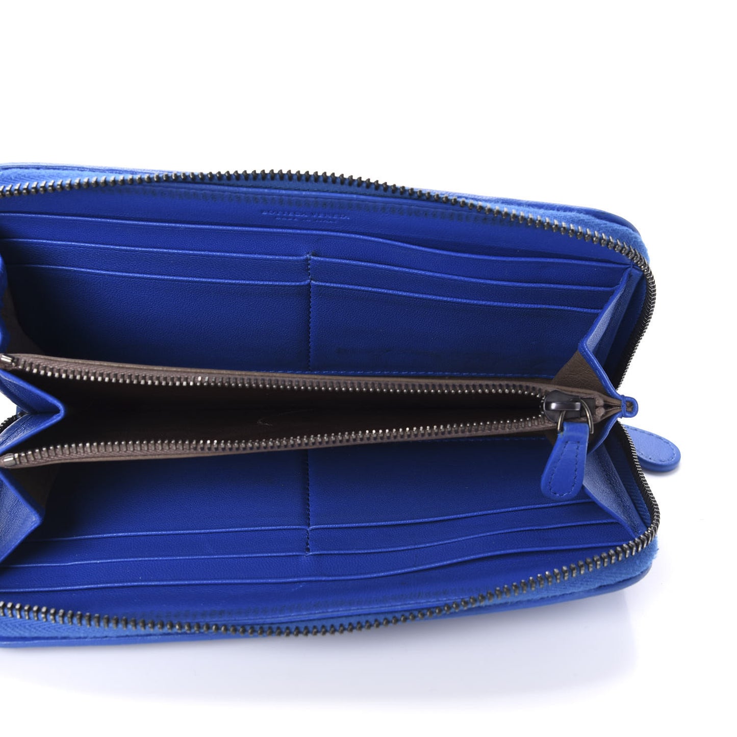 Nappa Intrecciato Zip Around Wallet Electrique