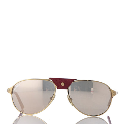 Cartier Santos Dumont Aviator Sunglasses Gold 3 of 9