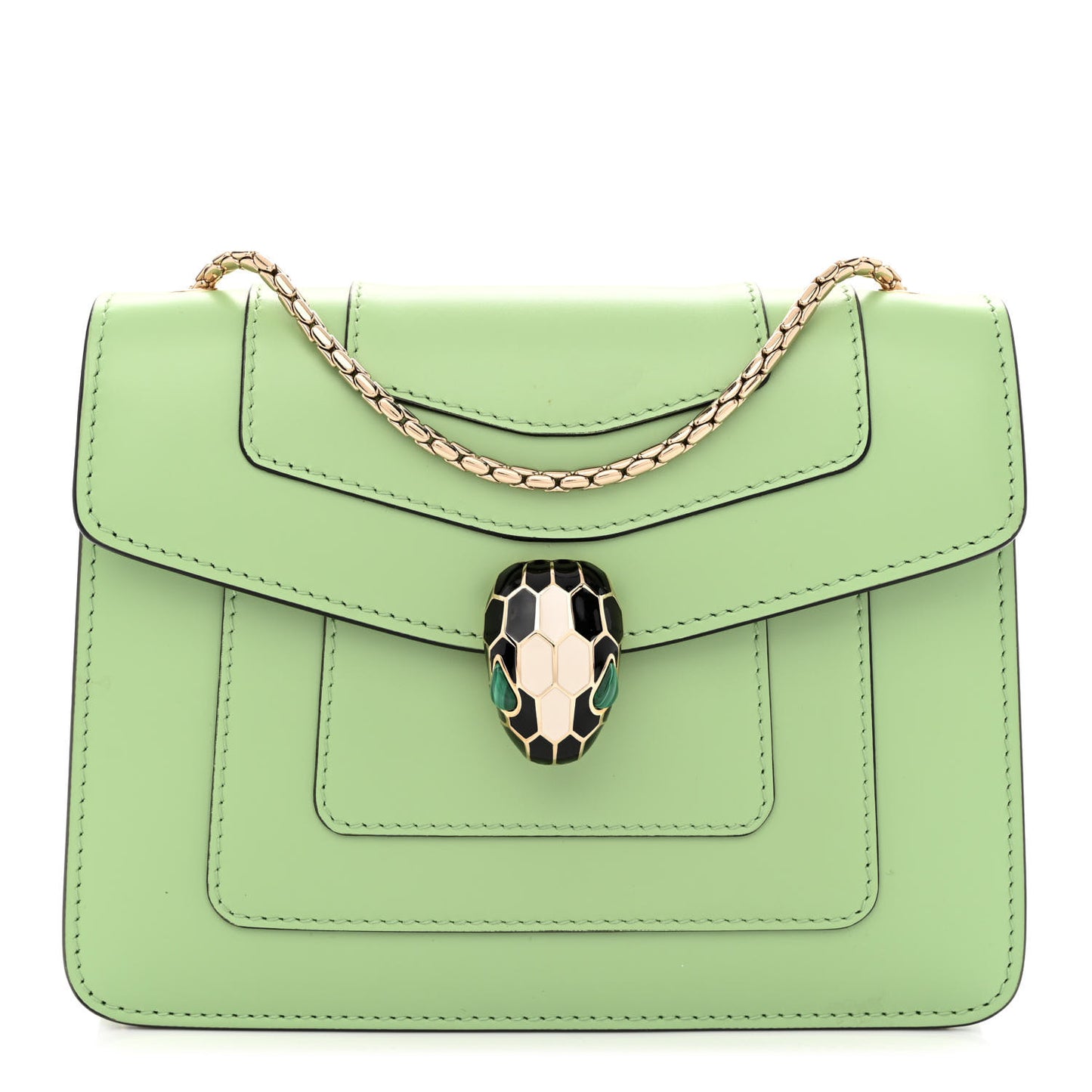 Calfskin Serpenti Forever Crossbody Bag Green