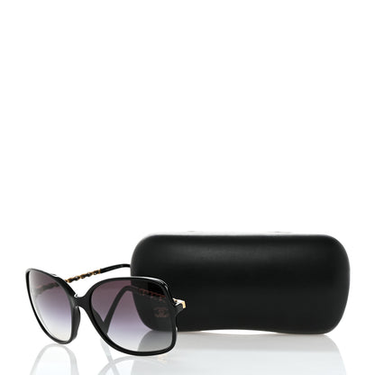 Chanel Acetate Lambskin Chain Square Sunglasses 5210-Q Black 8 of 8
