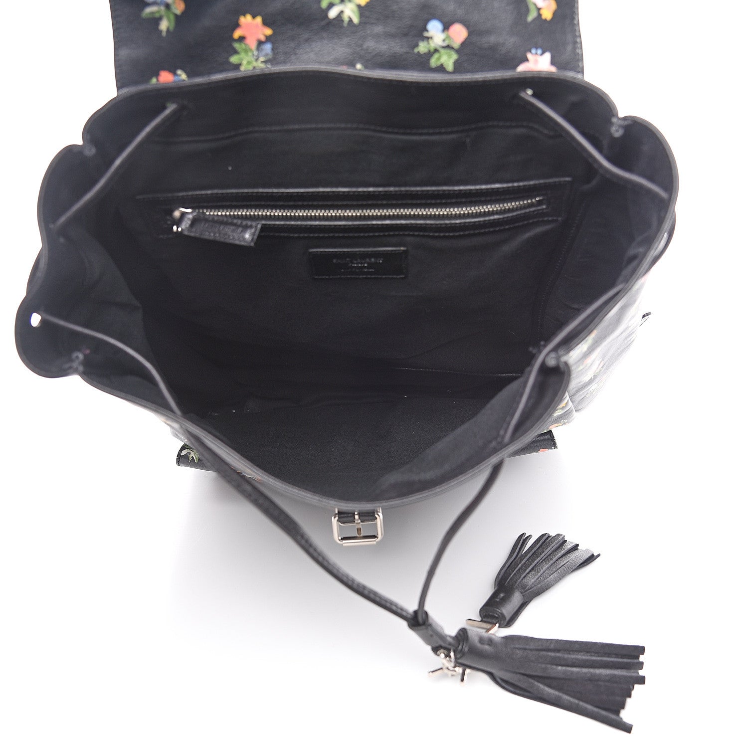 Saint Laurent Calfskin Prairie Flower Printed Festival Backpack Multicolor 4 of 8