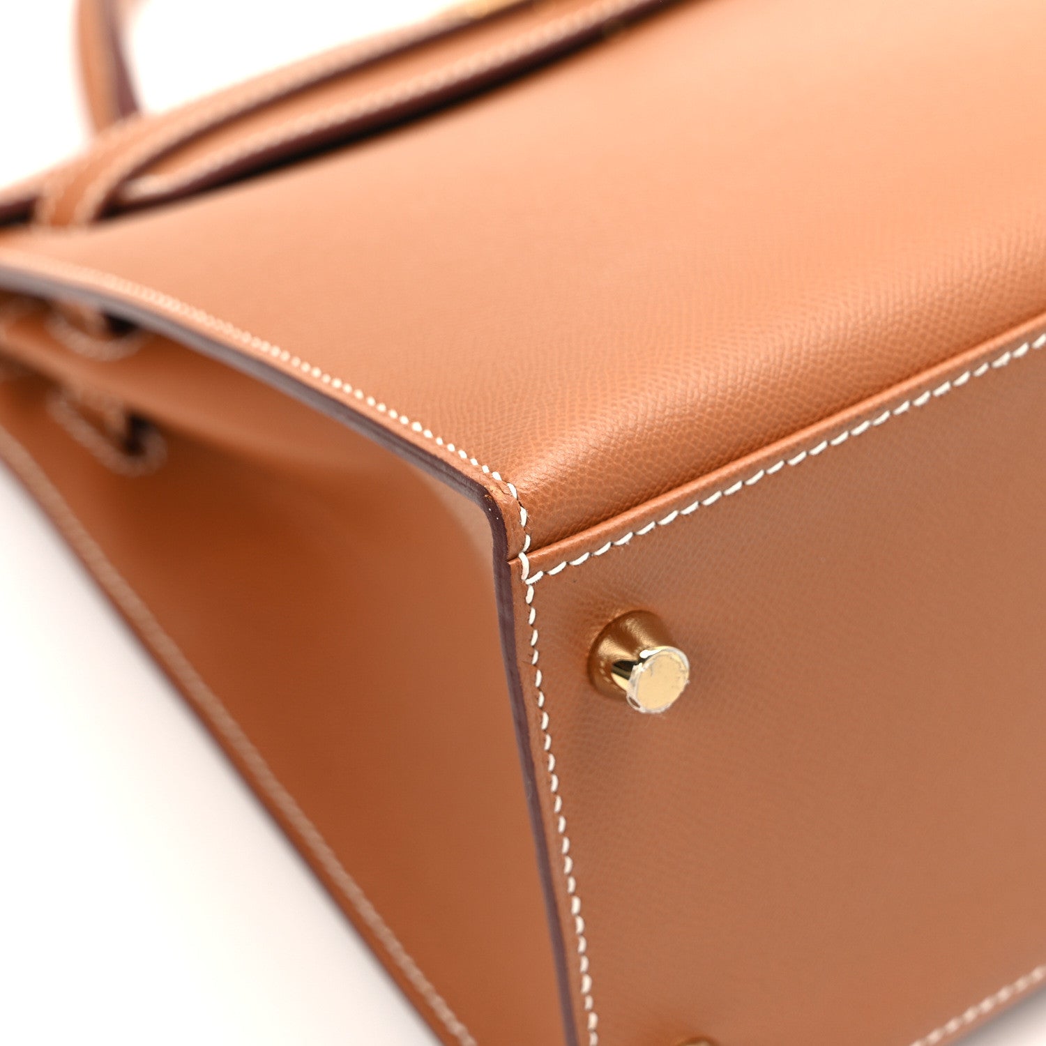 Hermes Madame Calfskin Kelly Sellier 28 Gold 10 of 11