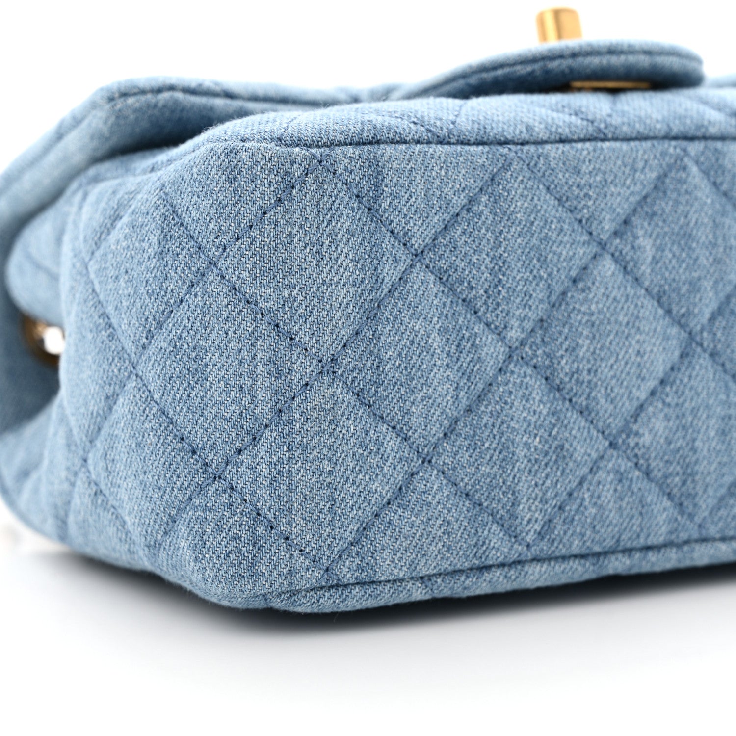 Chanel Denim Quilted Mini Pearl Crush Flap Blue 9 of 10