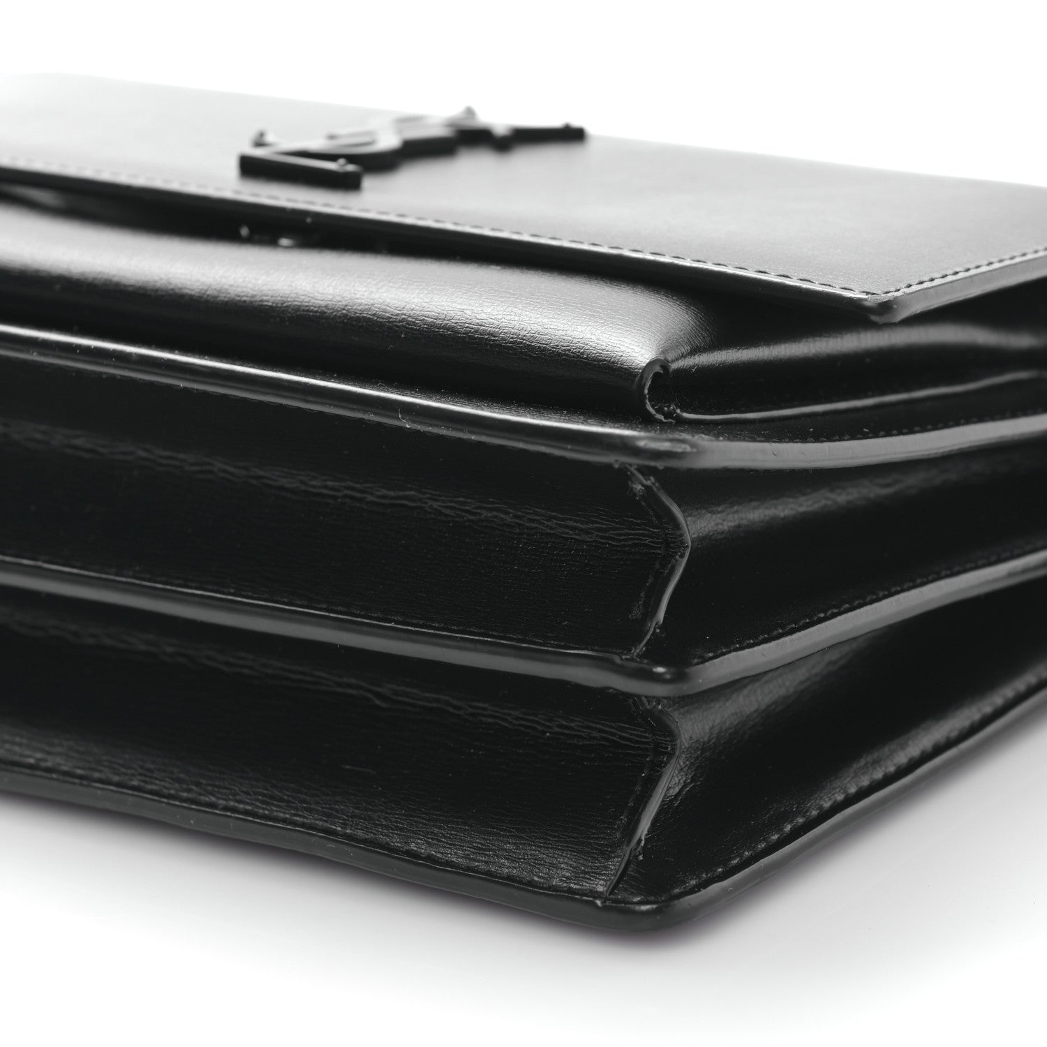 Saint Laurent Calfskin Medium Monogram Monochrome Sunset Black 8 of 8