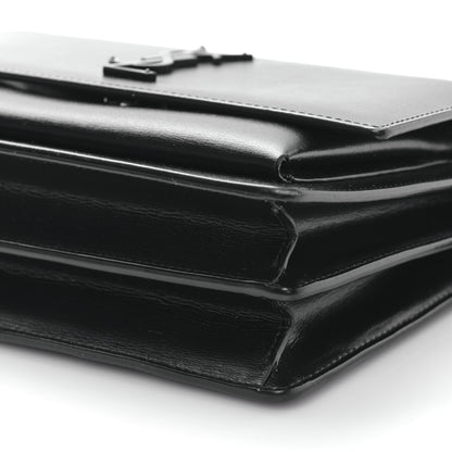 Saint Laurent Calfskin Medium Monogram Monochrome Sunset Black 8 of 8