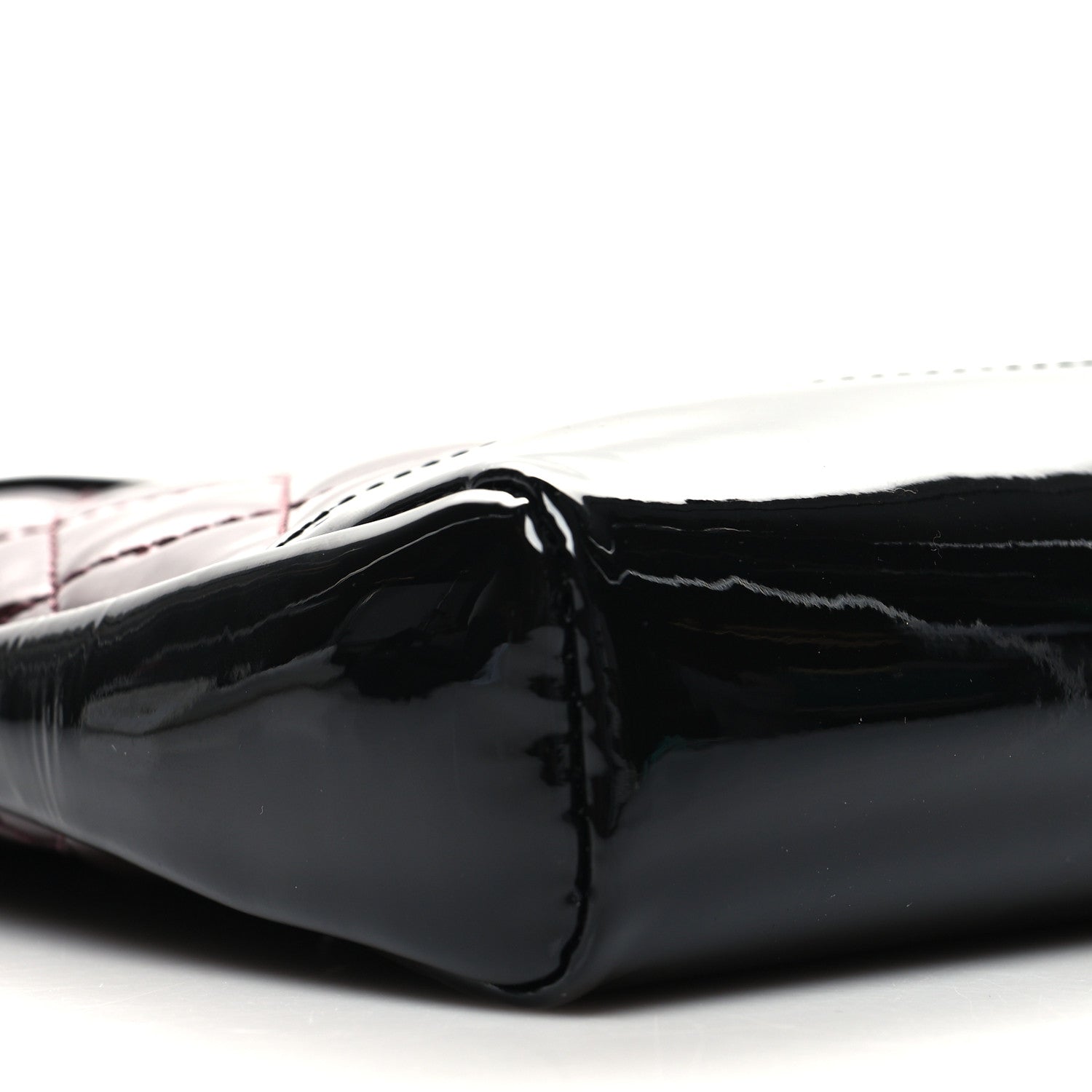 Chanel Patent Calfskin Quilted Mini 31 Shopping Bag Burgundy Black 9 of 10