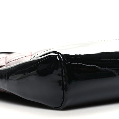 Chanel Patent Calfskin Quilted Mini 31 Shopping Bag Burgundy Black 9 of 10