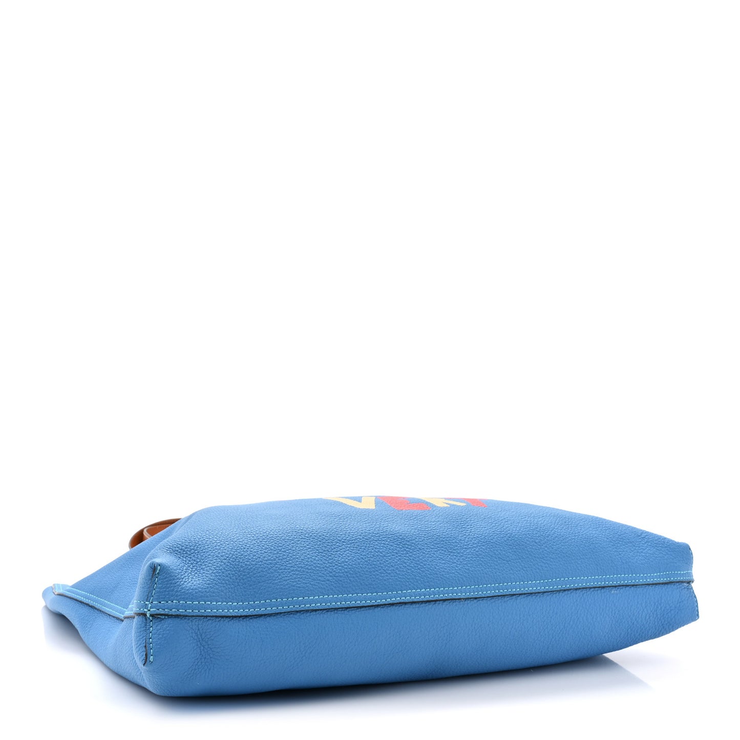 Calfskin Dans Le Vert Large Tote Blue Multicolor