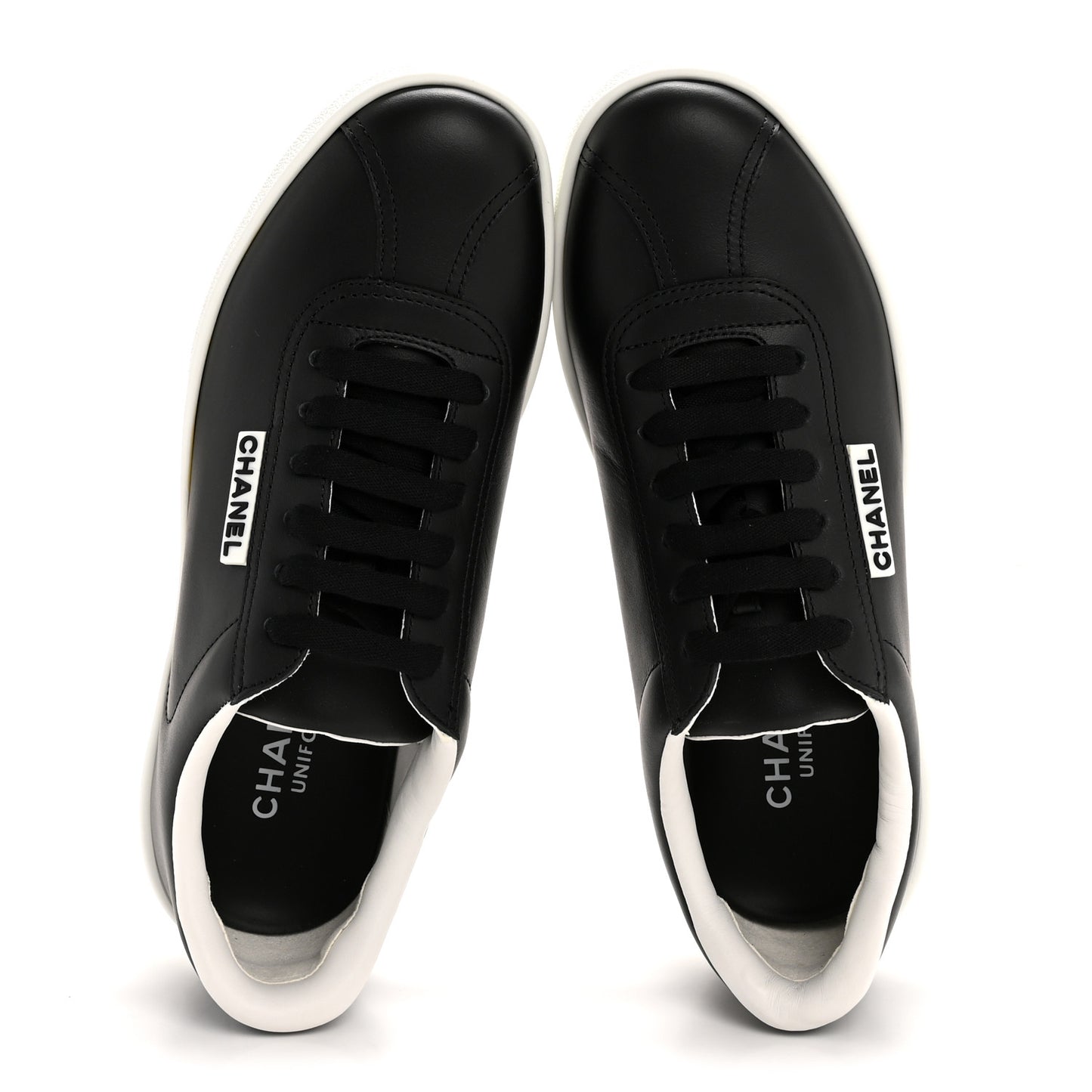 Calfskin CC Womens Sneakers 36 Black