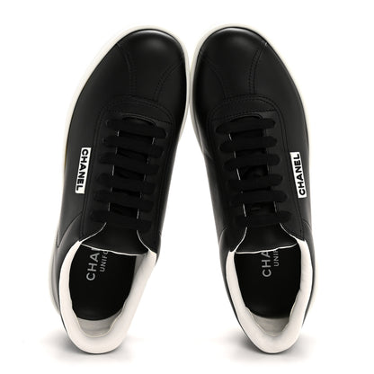 Chanel Calfskin CC Womens Sneakers 36 Black 2 of 9