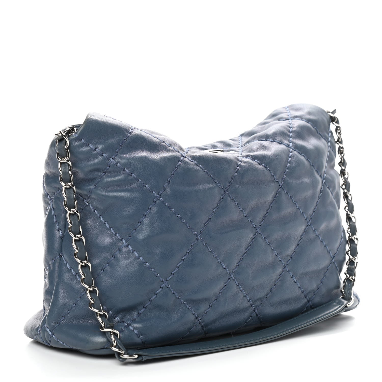 Chanel Calfskin Love Me Tender Shoulder Bag Blue 2 of 8