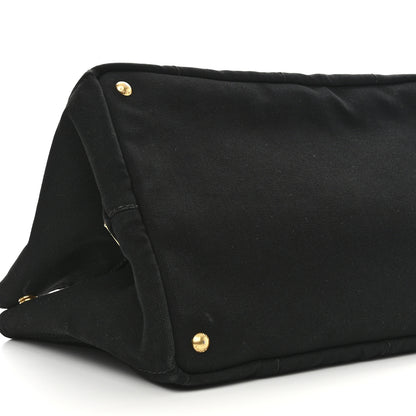 Prada Canvas Large Canapa Logo Tote Black 9 of 10