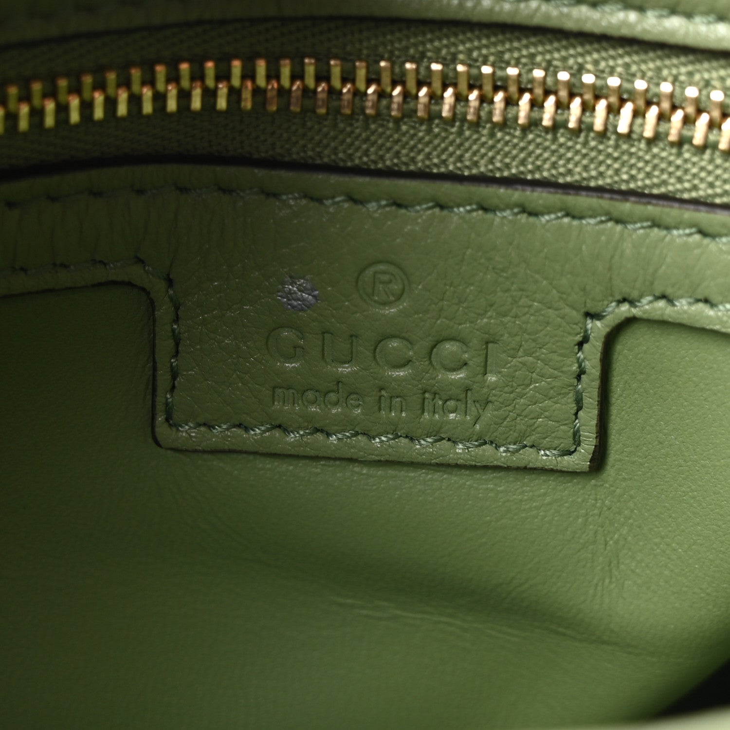 Gucci Roxy Calfskin Web Medium Blondie Top Handle Shoulder Flap Bag Salamander Green 6 of 10