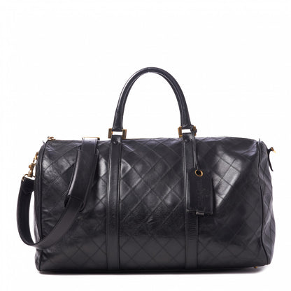 Chanel Calfskin Stitched Duffel Bag Black 1 of 10
