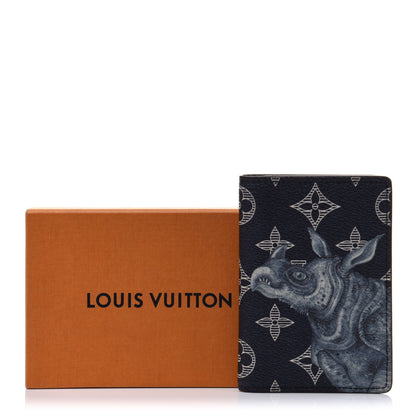 Louis Vuitton Savane Monogram Chapman Rhinoceros Pocket Organizer Encre 7 of 7