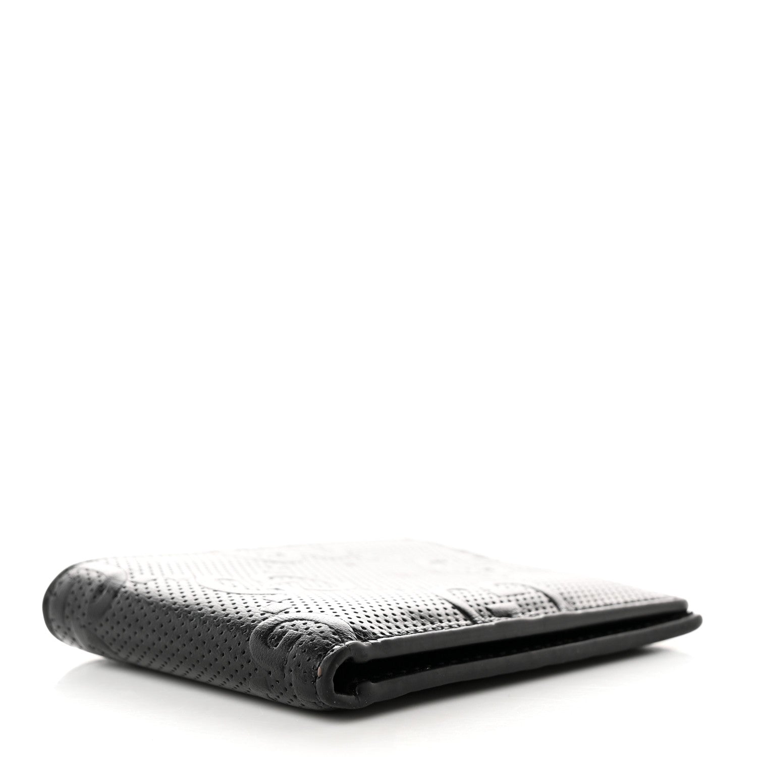 Gucci Calfskin GG Tennis Embossed Bi-Fold Wallet Black 4 of 13