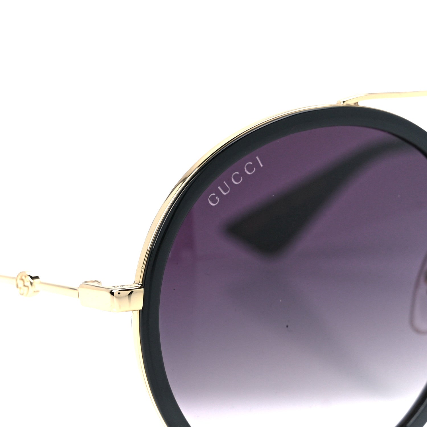 Gucci Metal Round Frame Sunglasses GG0061S Black 7 of 8
