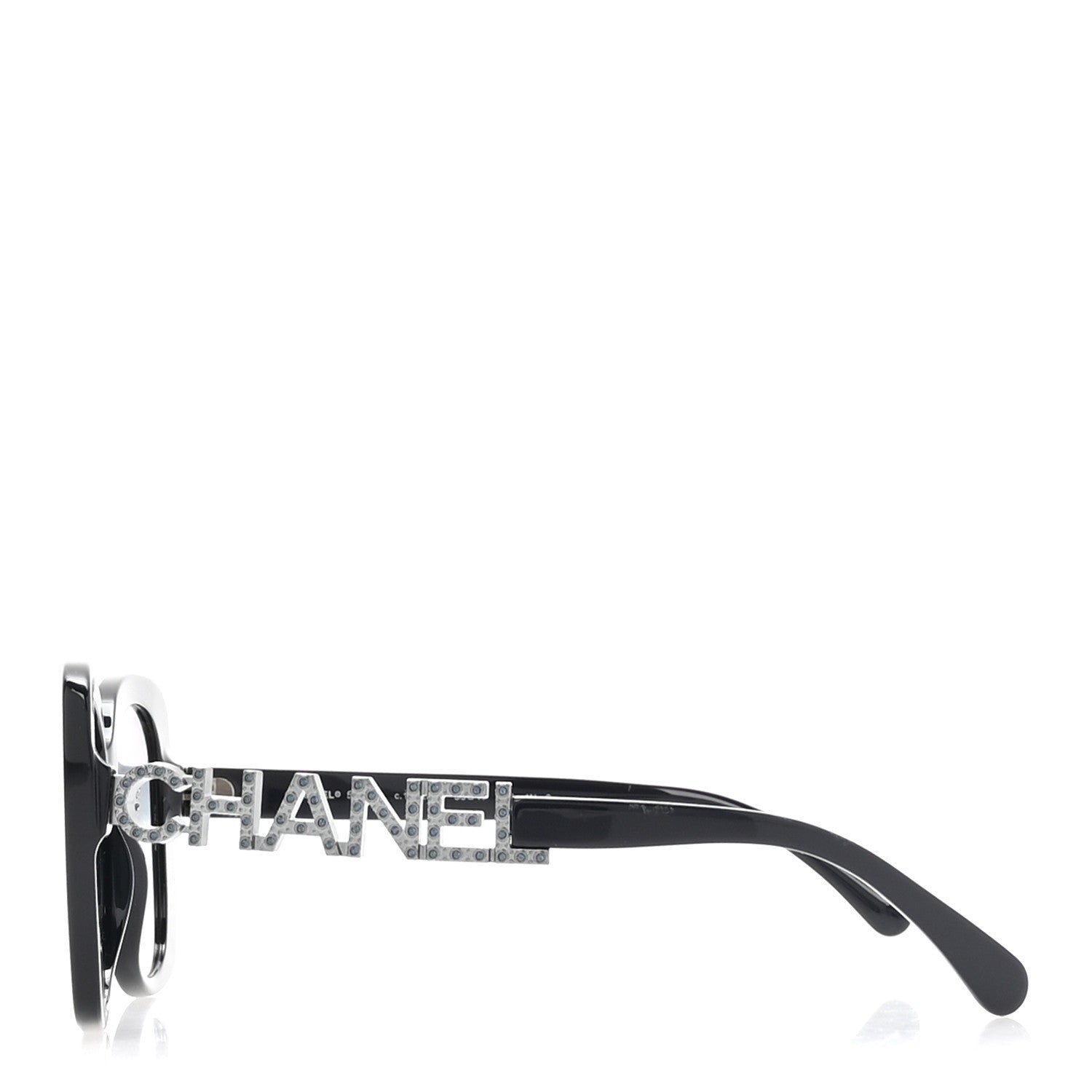 Chanel Acetate Strass Square Sunglasses 5422-B Black 3 of 8