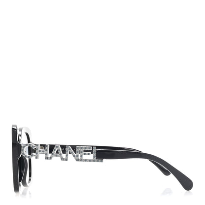 Chanel Acetate Strass Square Sunglasses 5422-B Black 3 of 8
